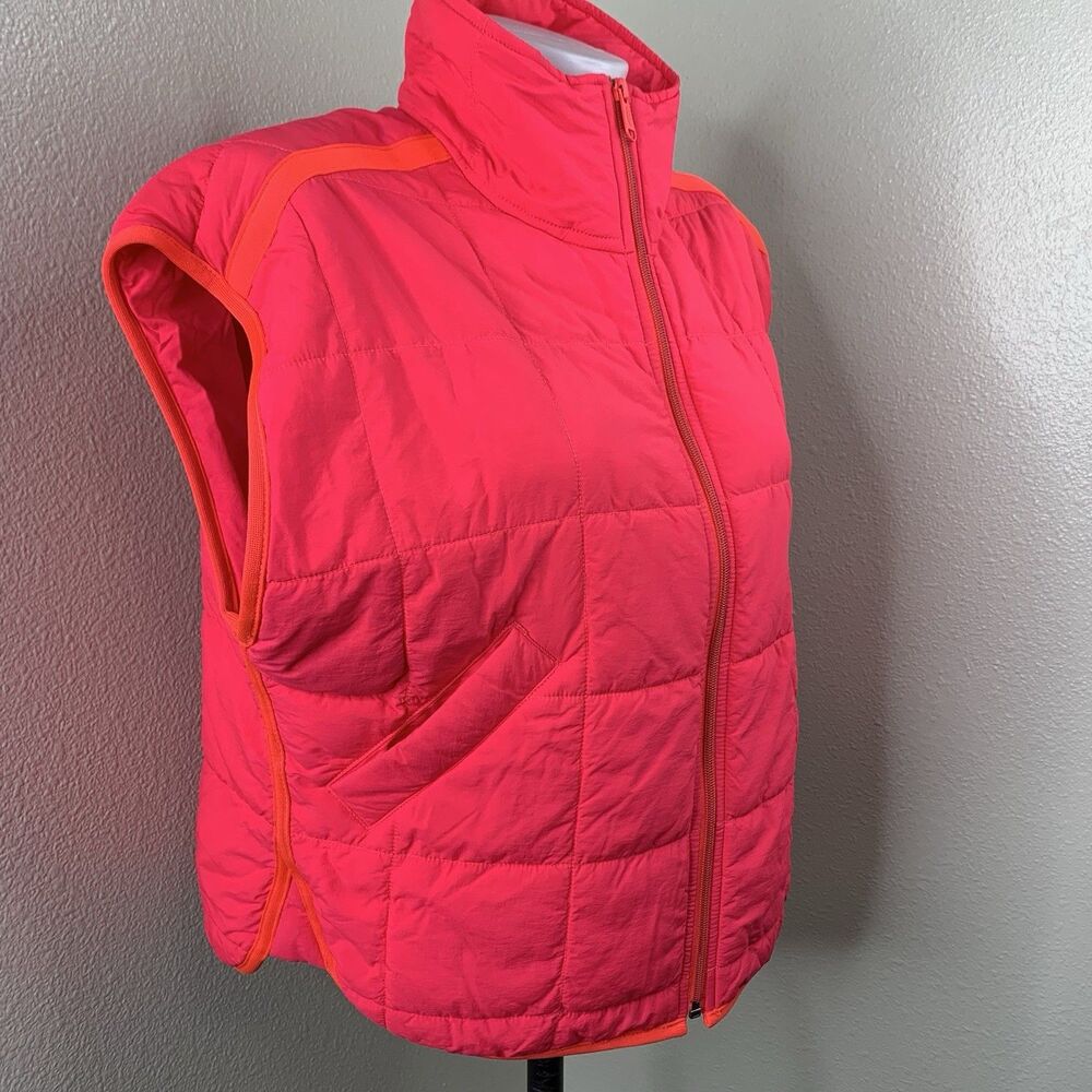 Free People Movement Electric Sunset? Hot Pink Pills Packable Puffer Vest Sz S